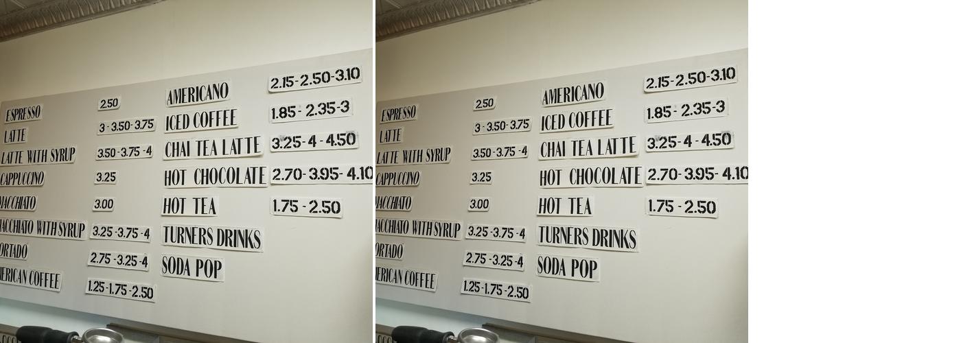 H Lane Dry Goods Menu