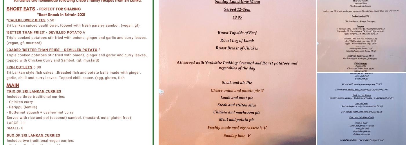 The Oddfellows Arms Menu