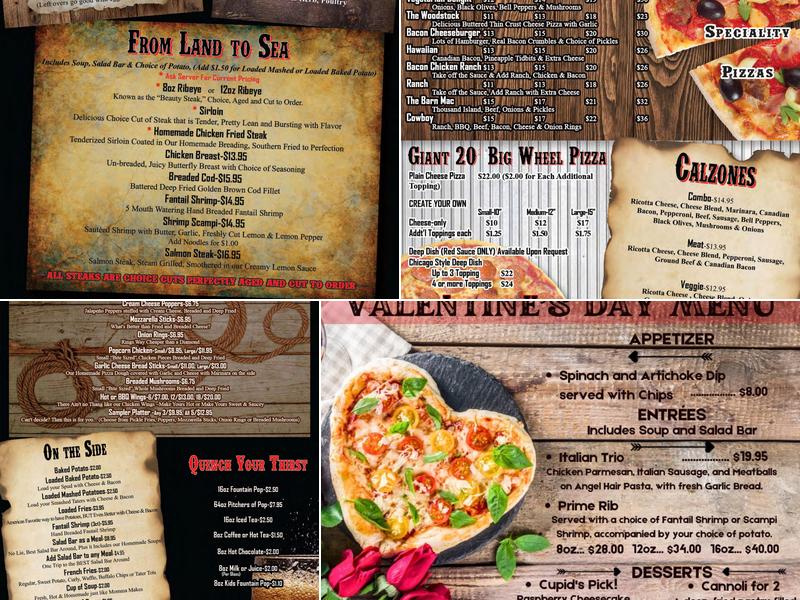 Pizza Barn Menu