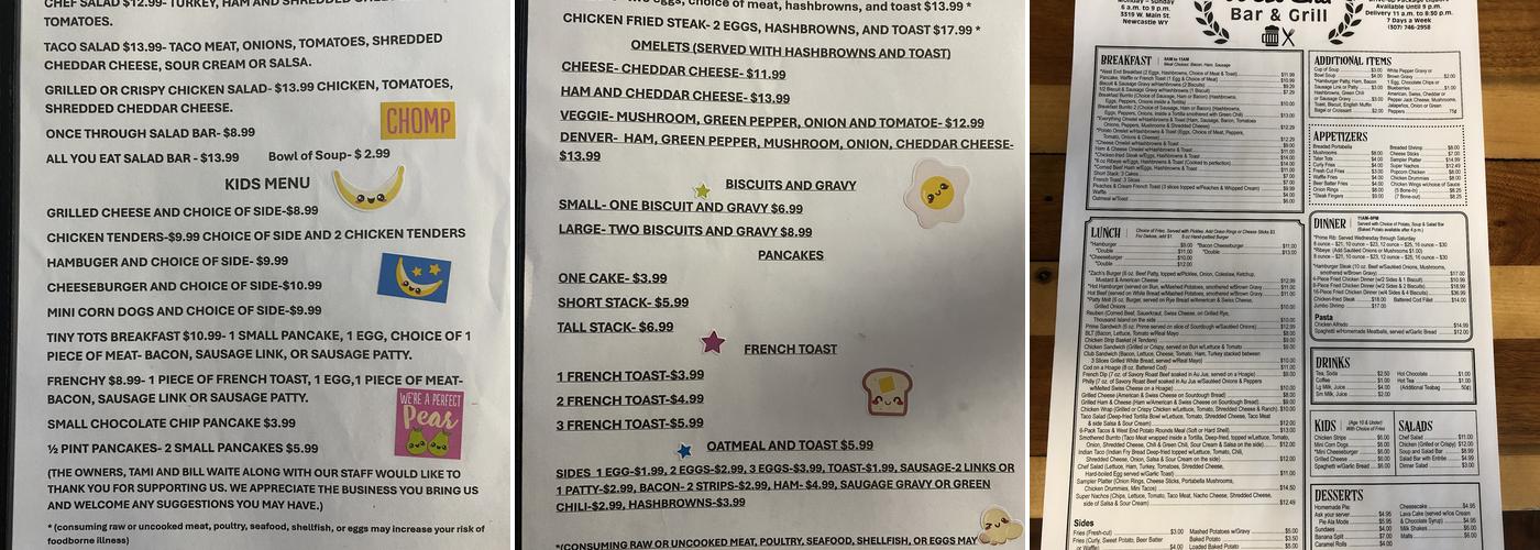 West End Bar & Grill Menu