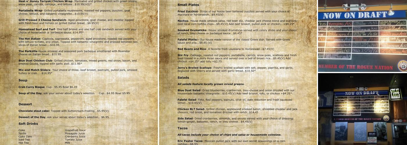 Blue Dust Menu