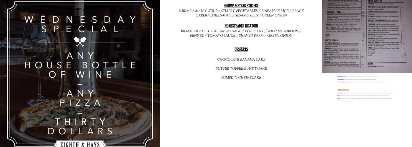 Eighth & Hays Menu