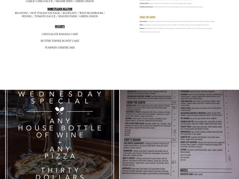 Eighth & Hays Menu