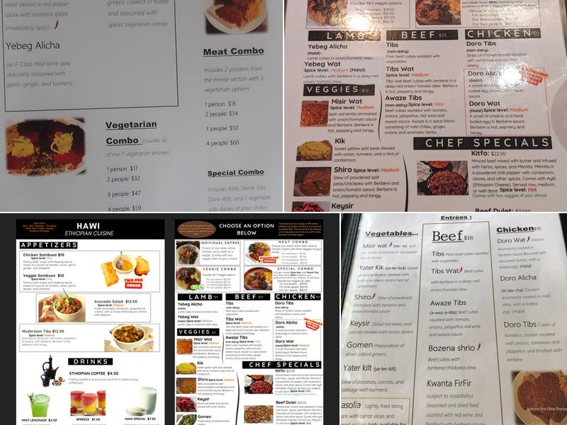 Hawi Menu