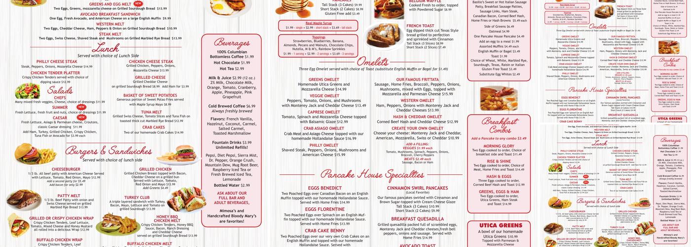 Pancake House Menu