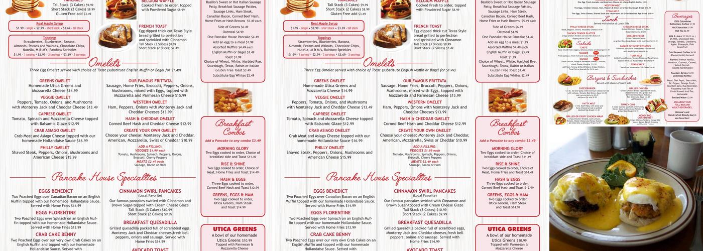 Pancake House Menu