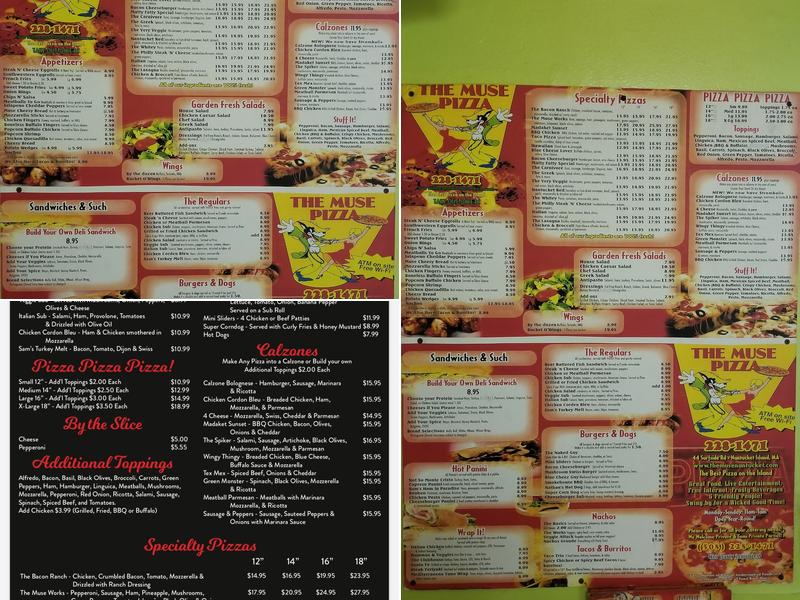 The Muse & Pizza Joint Menu