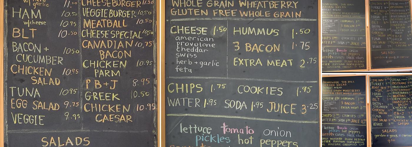 Henry’s Jr. Sandwich Shop Menu