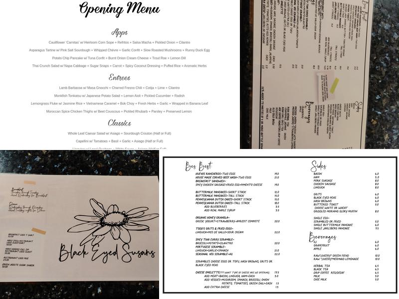 Black-Eyed Susan's Menu