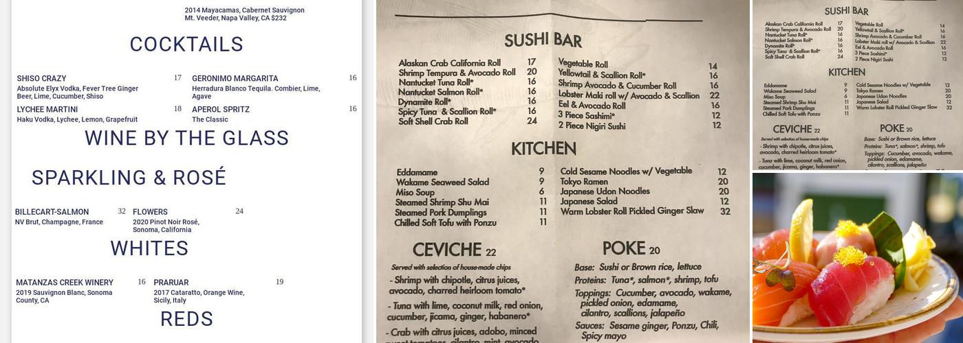Bar Yoshi Menu