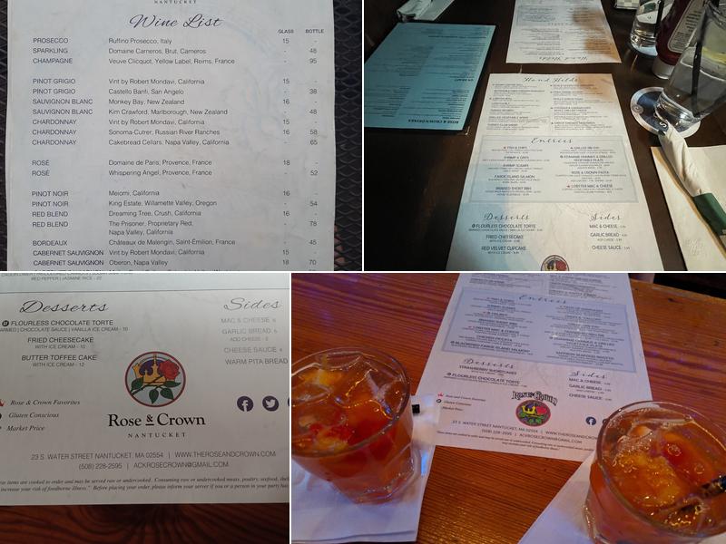 The Rose and Crown Menu