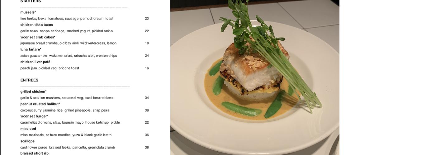 Sconset Café Menu