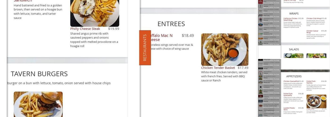 Left Field Tavern Menu