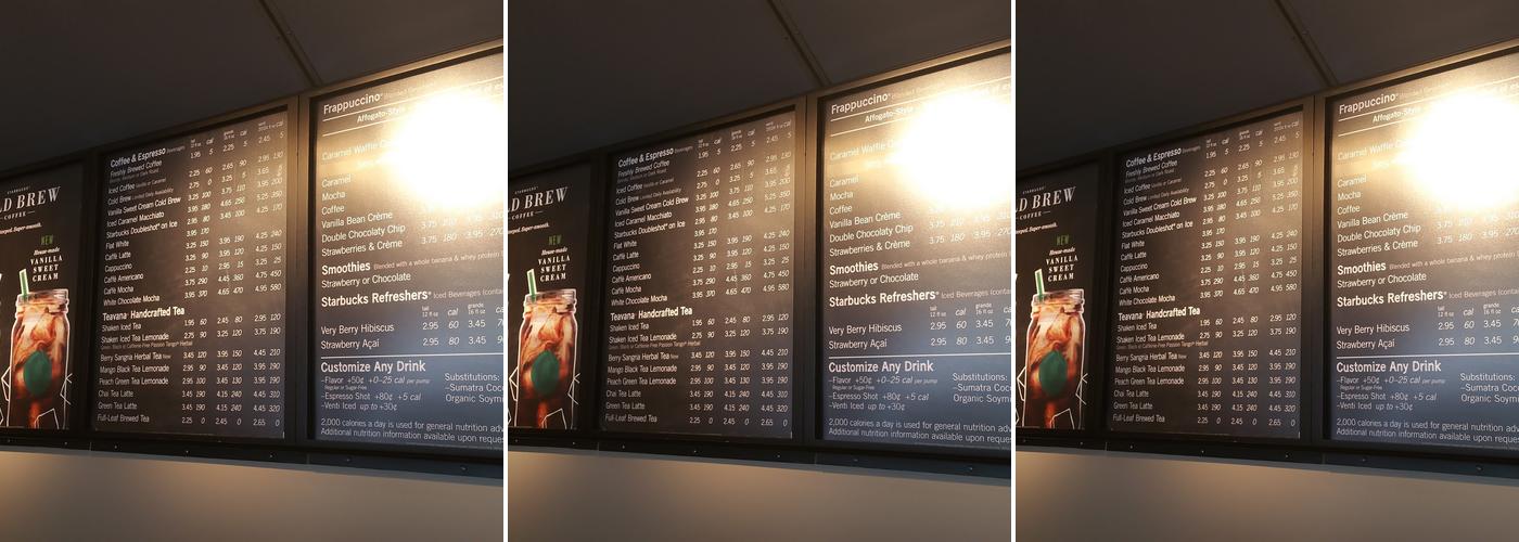Starbucks Coffee Company Menu