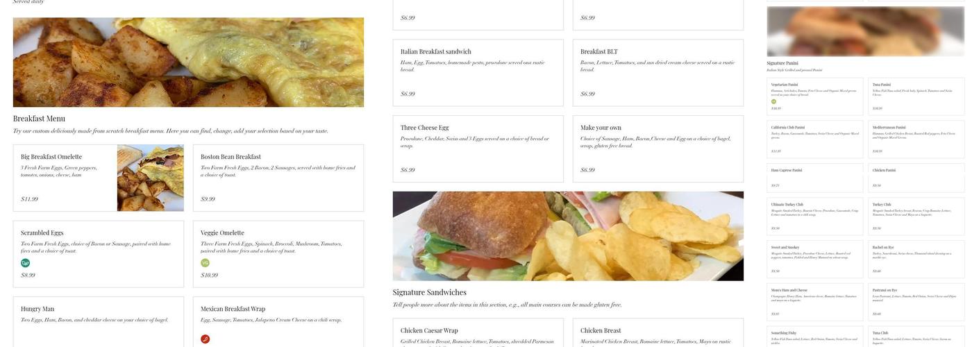 Boston Bean House Menu