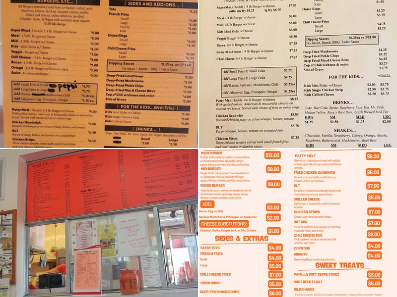C & D Burger Shoppe Menu