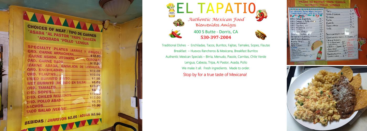 El Tapatio Menu