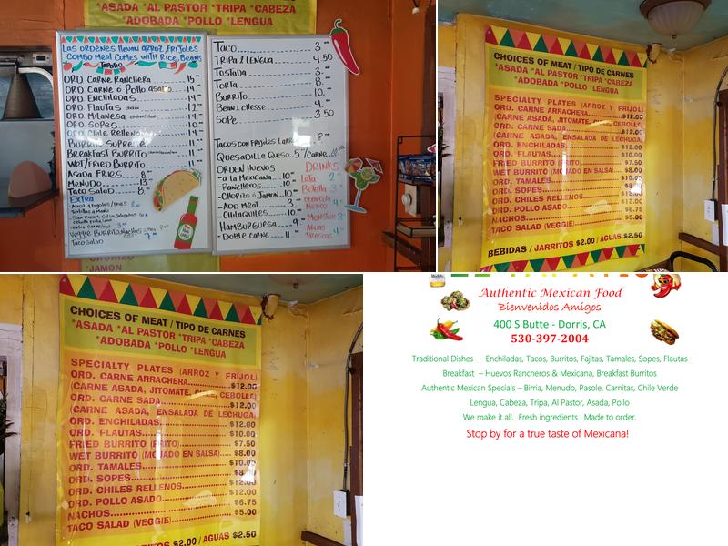 El Tapatio Menu