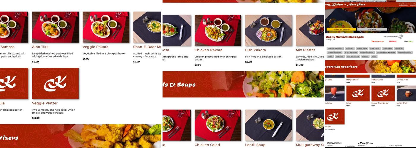 Curry Kitchen & Naan Pizza Menu