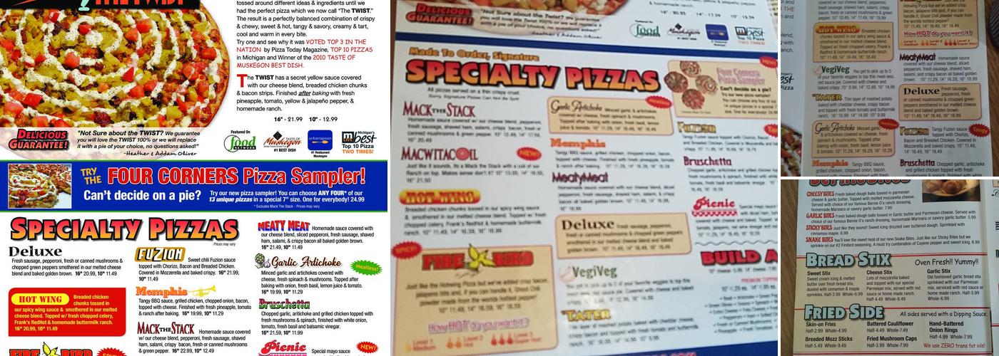 Bernie O's Pizza Menu