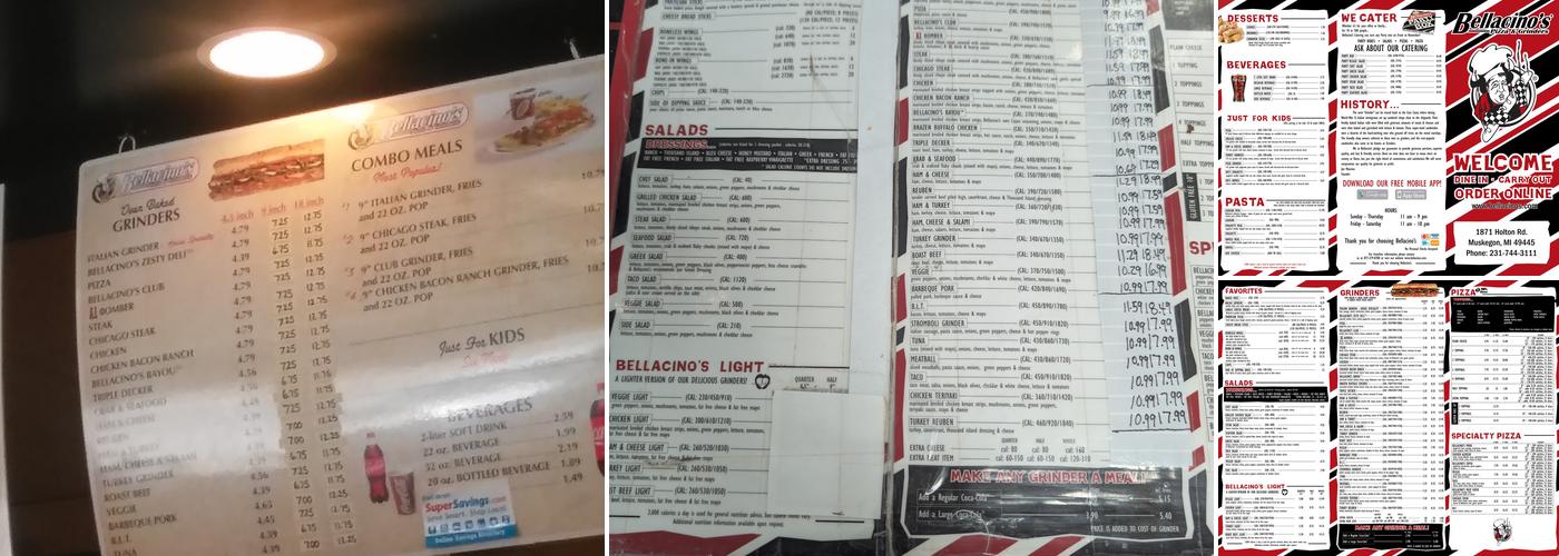 Bellacino's Pizza & Grinders Menu