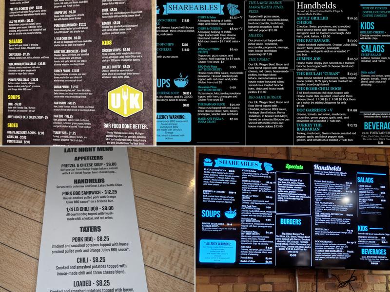 Unruly Brewing Company Menu