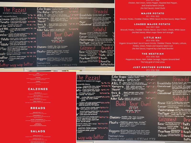 Major Tomato Menu