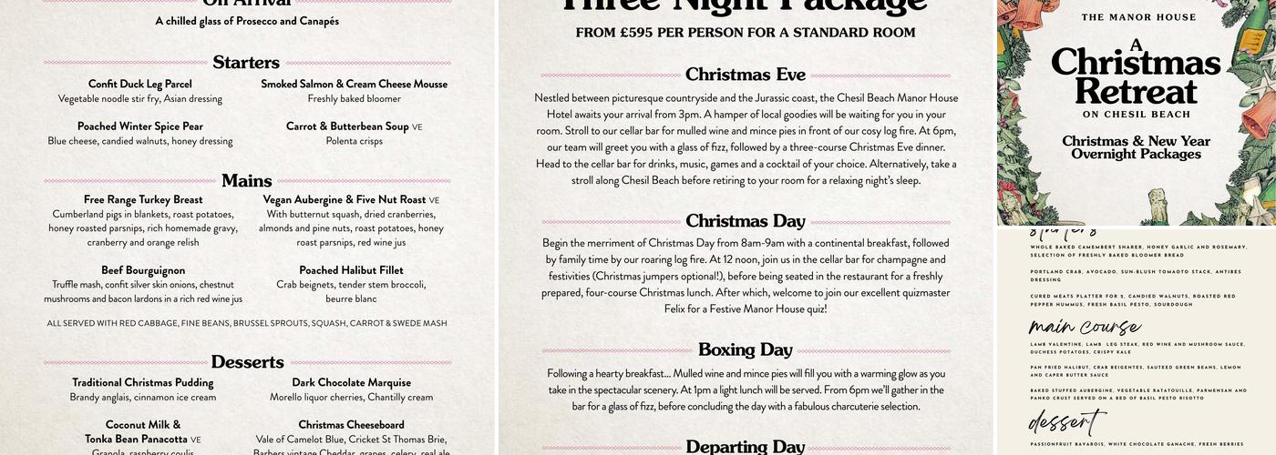 Cellar Bar @ The Manor House Menu