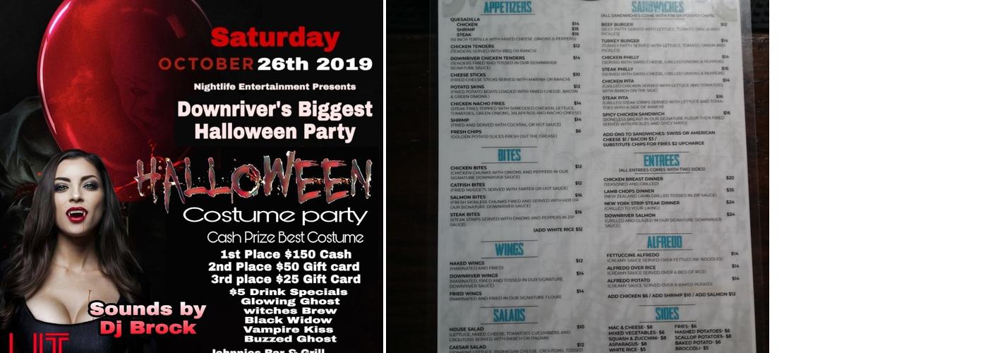 Downriver Bar and Grill Menu