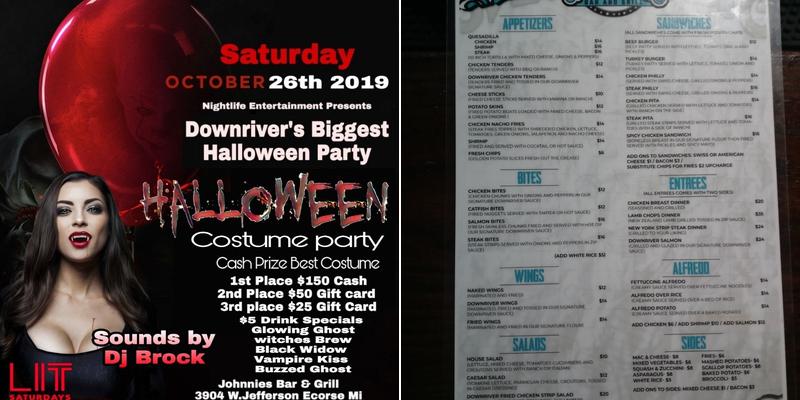 Downriver Bar and Grill Menu