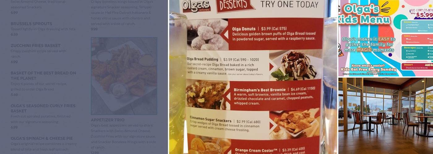 Olga's Kitchen Menu