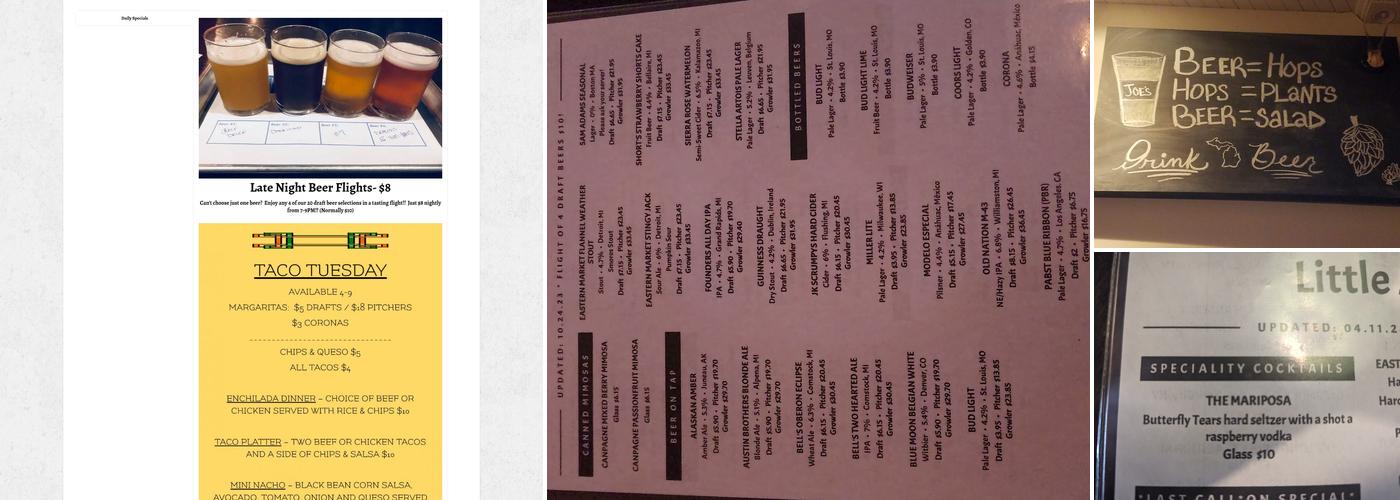 Little Joe's Tavern Menu