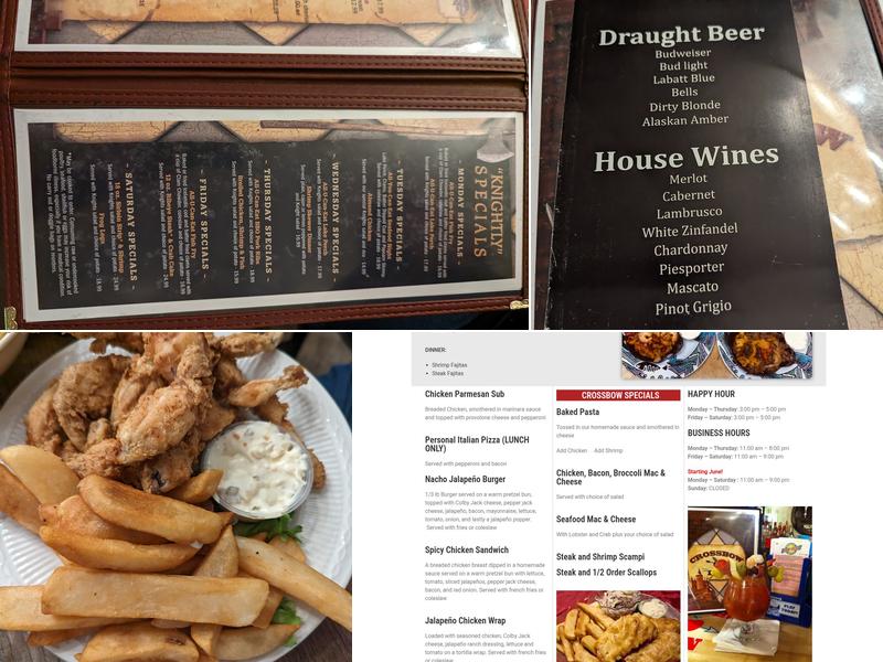 Crossbow Inn Menu
