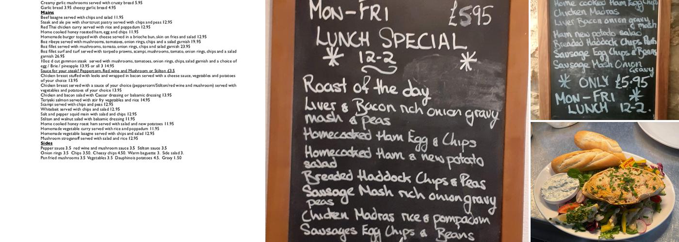 The Old Down Inn Menu