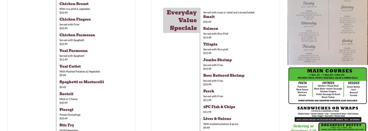 Andary's Grill & Deli Menu