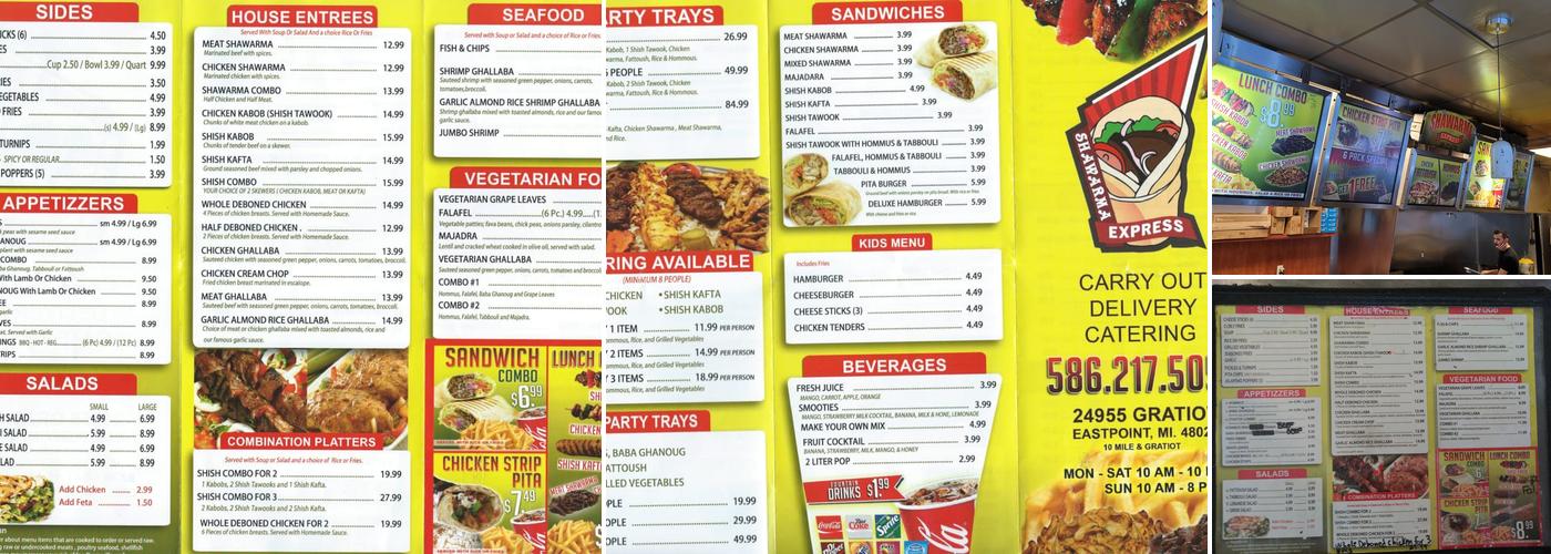 Shawarma Express Menu