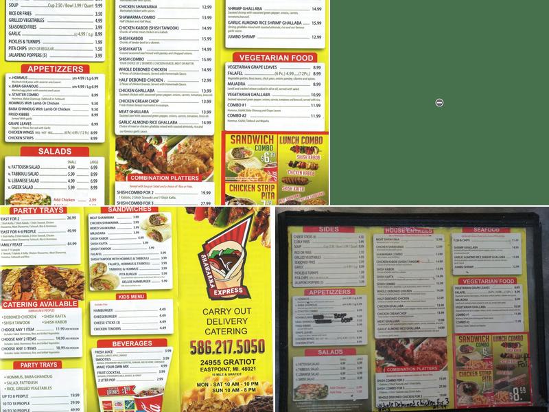 Shawarma Express Menu