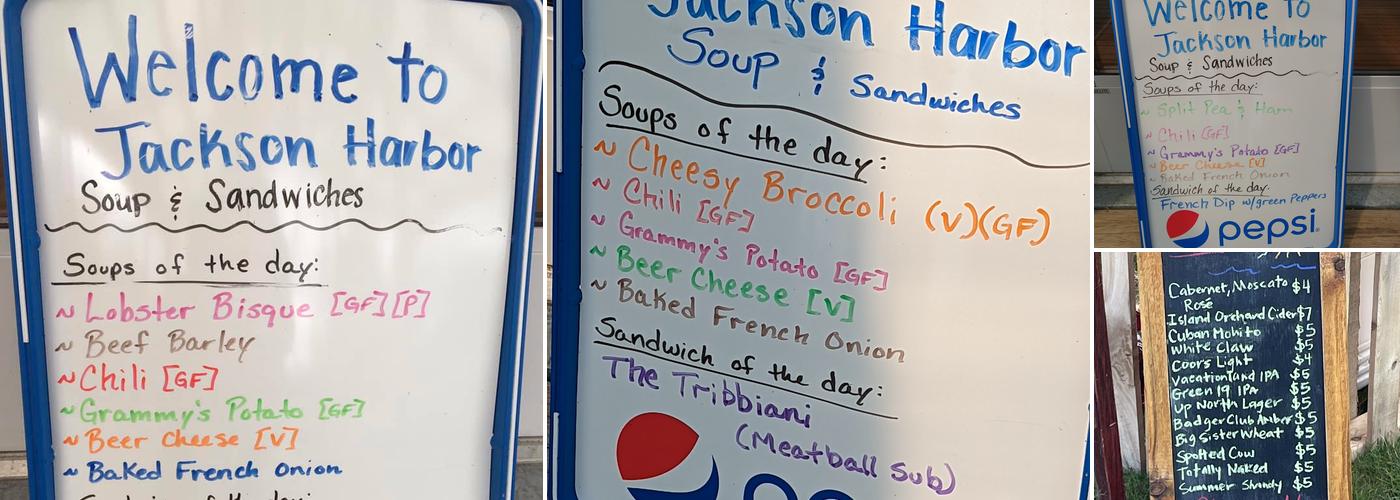 Jackson Harbor Soup Menu