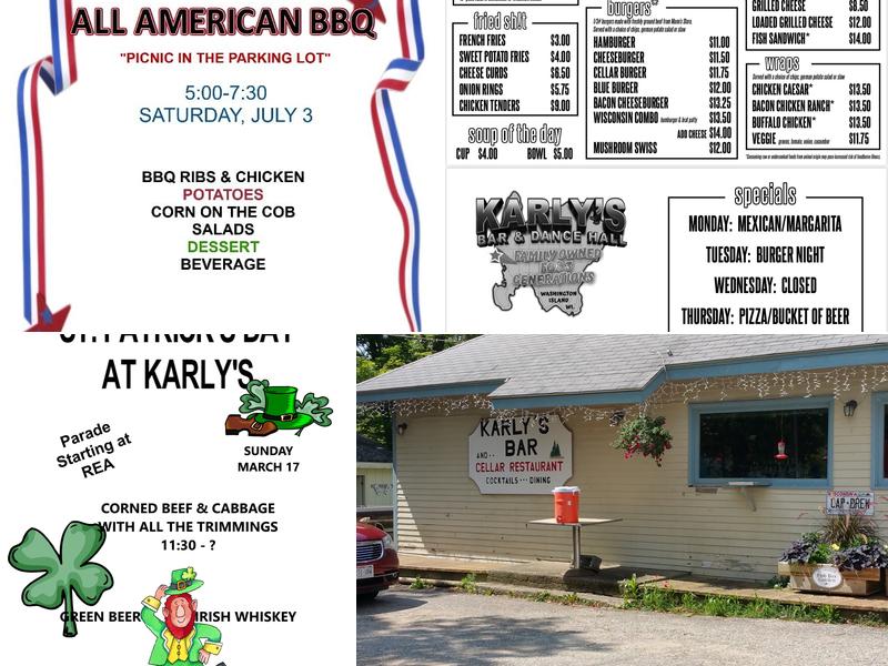 Karly's Bar Menu