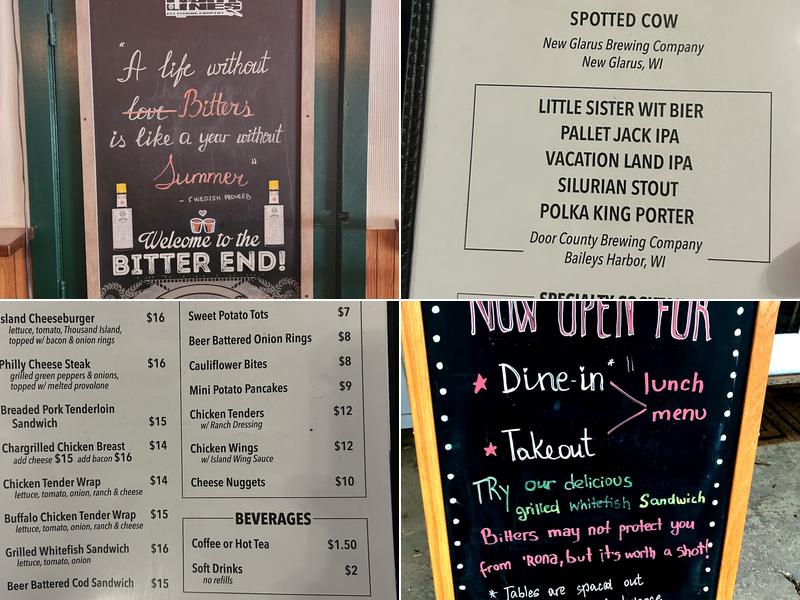 Nelsen's Hall Bitters Pub Menu