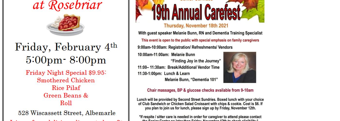 CARE Cafe Menu