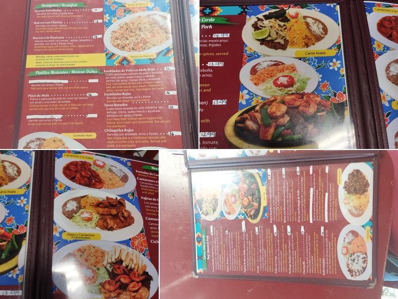 Taqueria Veracruz Mexico Menu