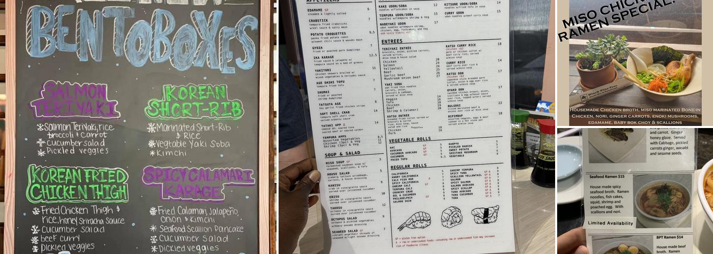 Black Pine Tree Sushi Bar Menu