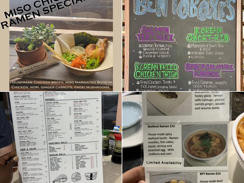 Black Pine Tree Sushi Bar Menu
