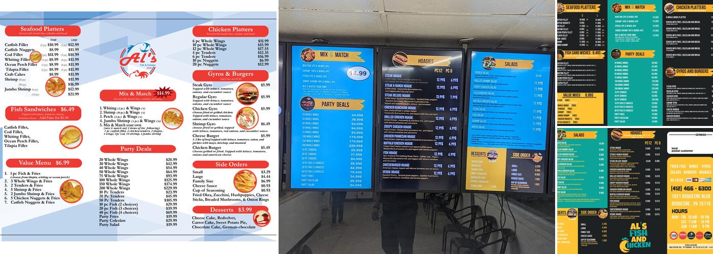Al's Fish & Chicken Menu