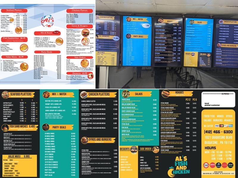 Al's Fish & Chicken Menu