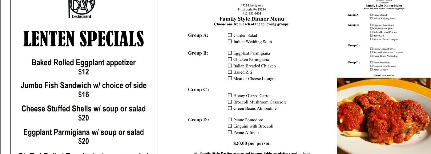 Pleasure Bar Menu