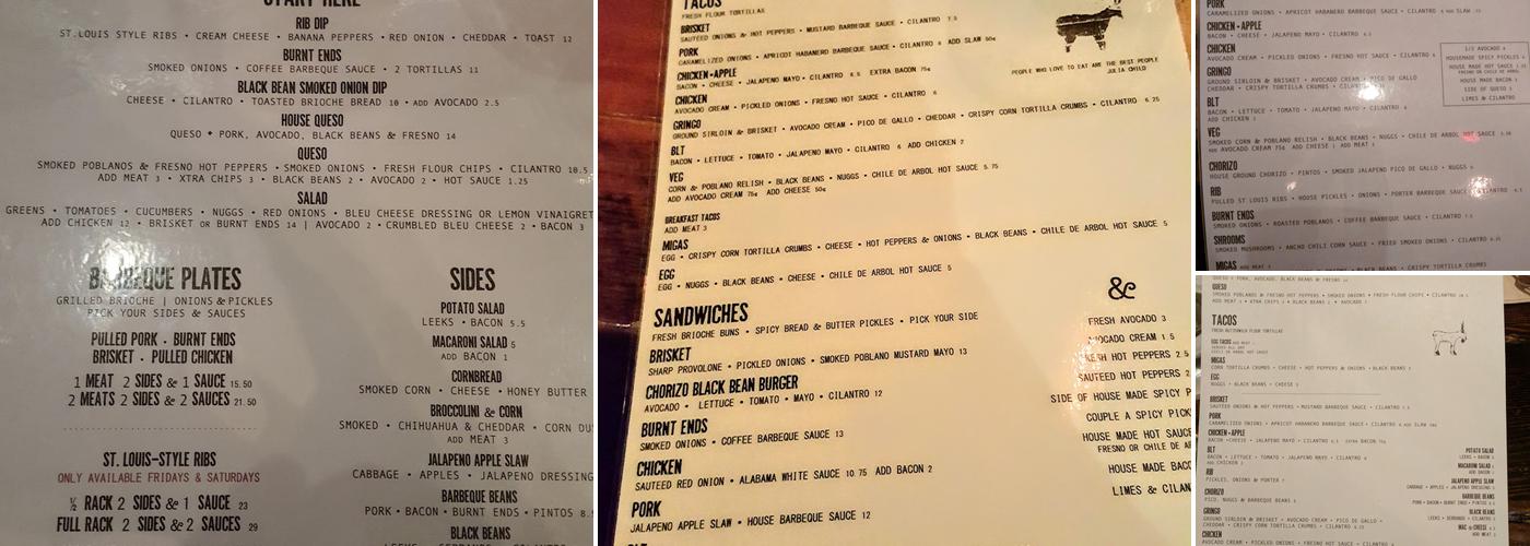 SMOKE Menu