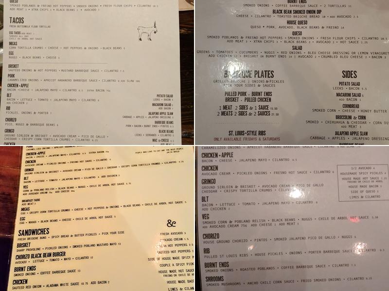 SMOKE Menu