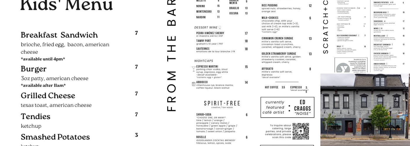 Scratch & Co. Menu